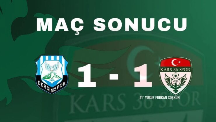 Kars36 Spor Deplasmanda Bir Puana Razı Oldu