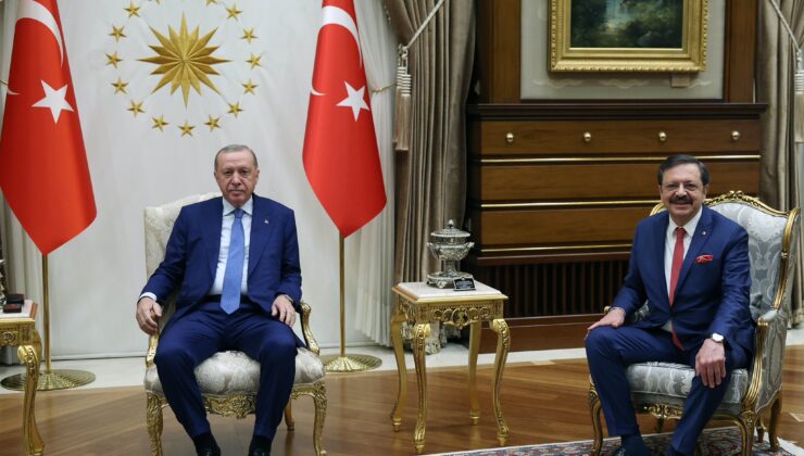 Cumhurbaşkanı Erdoğan, TOBB Başkanı Hisarcıklıoğlu’nu Kabul Etti