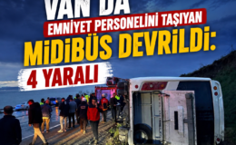 Van’da Emniyet Mensuplarını Taşıyan Midibüs Devrildi: 4 Yaralı