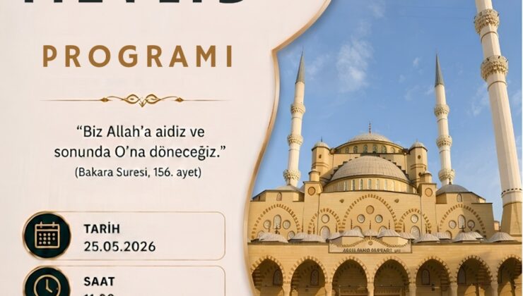 Ayser Çalık Ortaokulu Şehitleri İçin Mevlid Programı Düzenleniyor